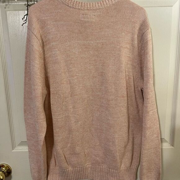 St. John's Bay Pink Crewneck Sweater with Ribbed Neckline - Picture 4 of 5